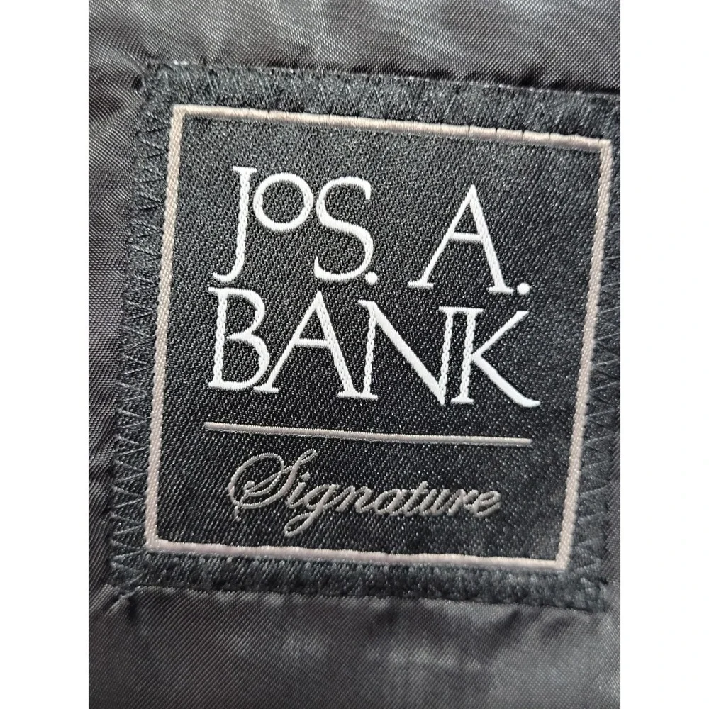 Jos. A. Bank Blazer Mens 42 Traditional Fit Black Gold Crest Buttons Preppy